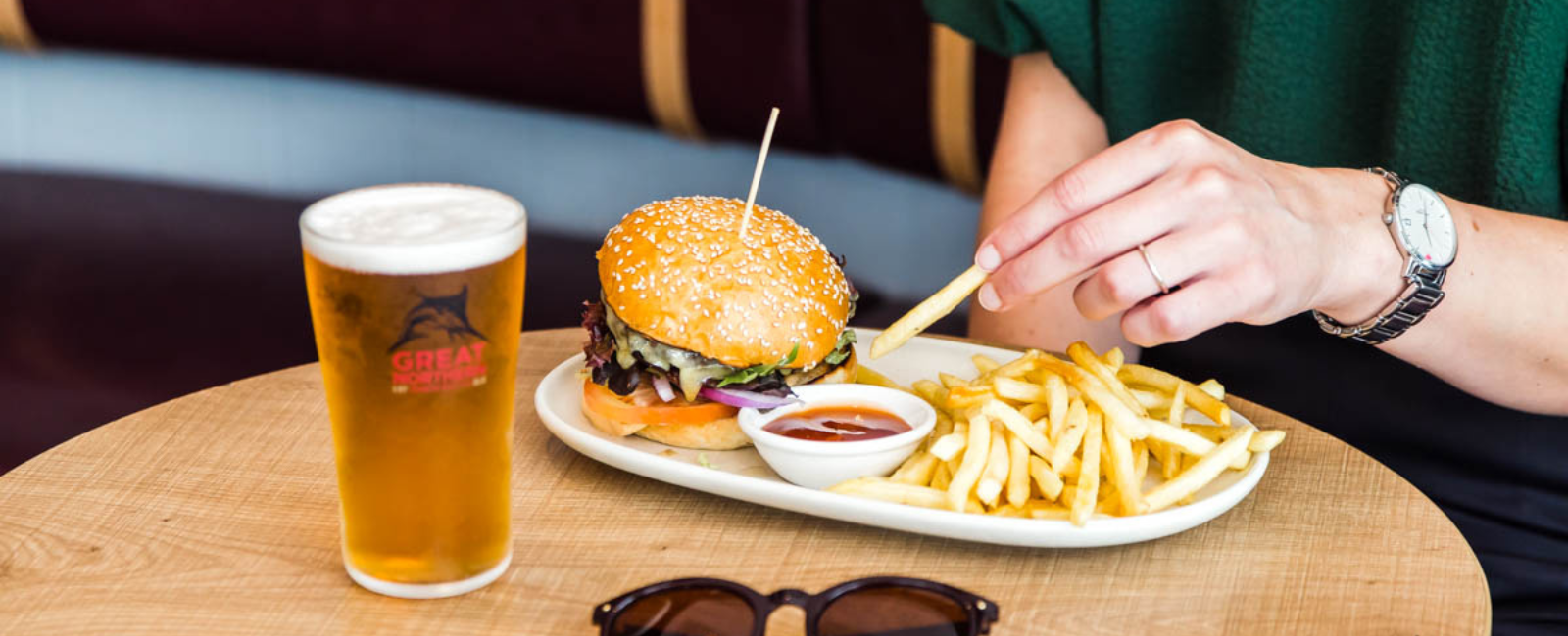 Pulled pork burger at The Lord Lamington