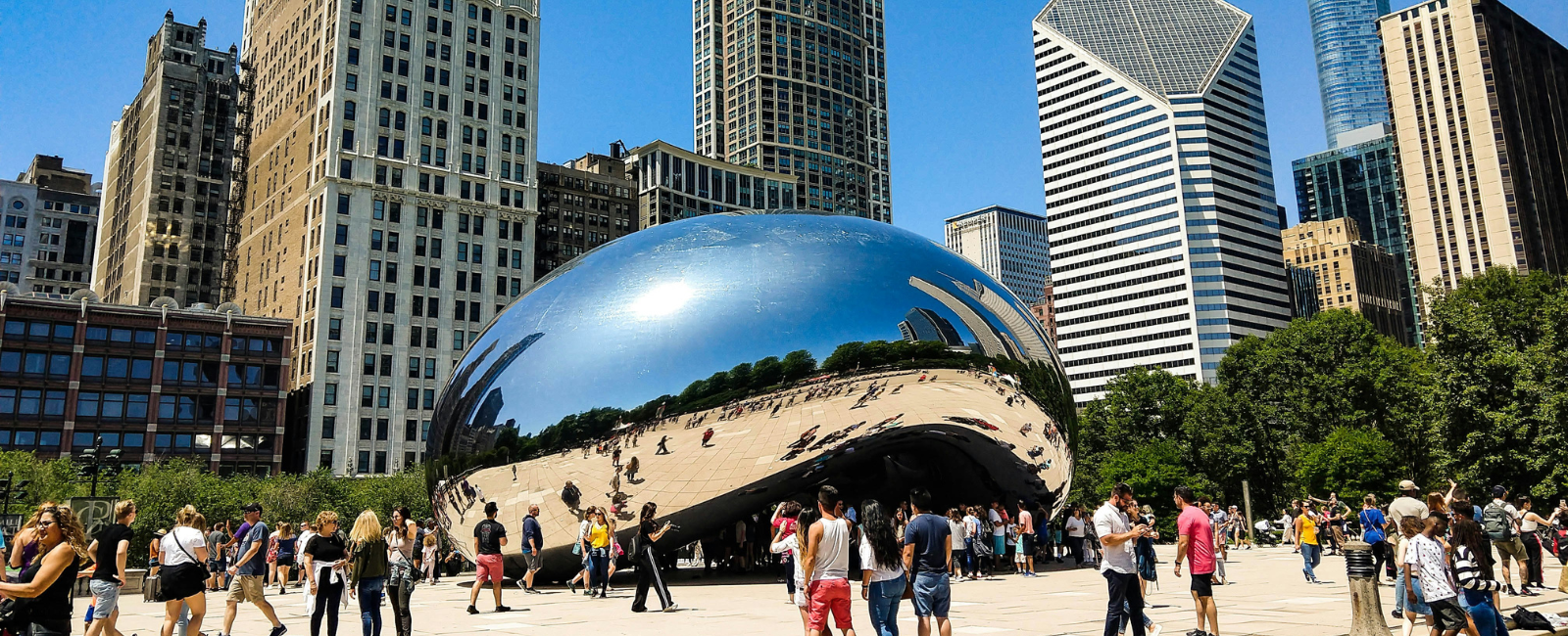 The Bean sculpture at Millennium Park in Chicago